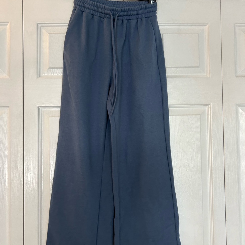 Comfy Blue Wide-Leg Pants